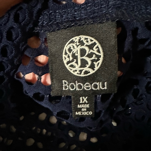 Bobeau Midnight Blue Eyelet Knit Top - Picture 8 of 12